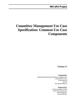 Committee Management Use Case Specification - eRA - National ... - era nih