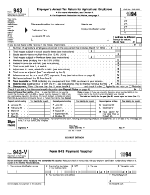 Sign Here Form 943 Payment Voucher - IRS - irs