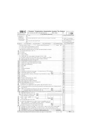 Farmers’ Cooperative Association Income Tax Return