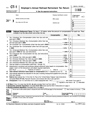Form CT-1 Employer’s Annual Railroad Retirement Tax Return