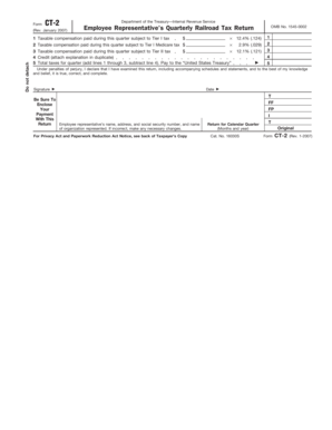 Employee Representative's Quarterly Railroad Tax Return