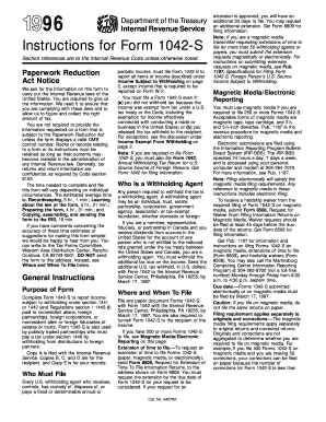 Form 1042-S Instructions