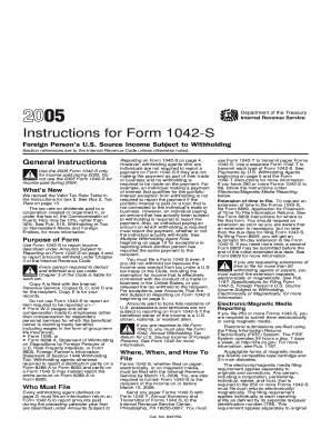 Instructions for Form 1042-S