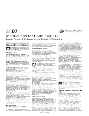 Instructions for Form 1042-S