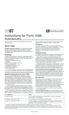 IRS Form 1098 Instructions