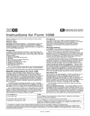 Instructions for Form 1098