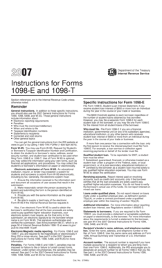 Instructions for Forms 1098-E and 1098-T