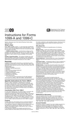 Instructions for Forms 1099-A and 1099-C