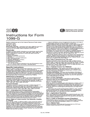 Instructions for Form 1099-G