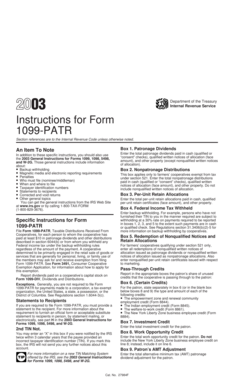 Instructions for Form 1099-PATR