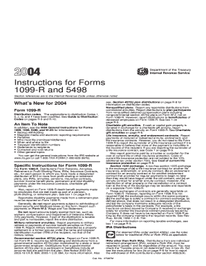 Where is payer name on 1099 sa - 2004 Instruction 1099 R & 5498. Instructions for Form 1099 R and 5498 - irs