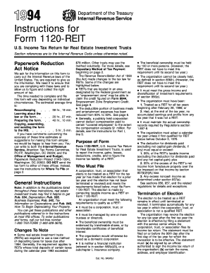 Instructions for Form 1120-REIT
