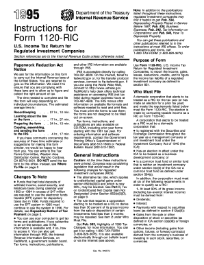 Form 1120-RIC Instructions