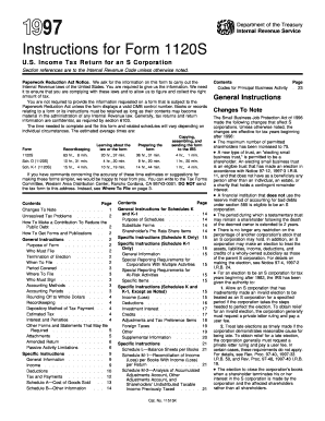 1997 Instructions for 1120S. Instructions for Form 1120S - irs