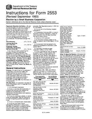 Instructions for Form 2553