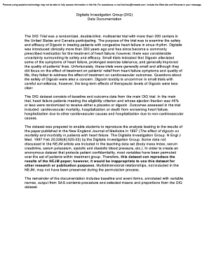 DIG Trial Baseline Form