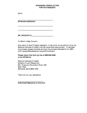 Standard Form 3881 ACH Enrollment