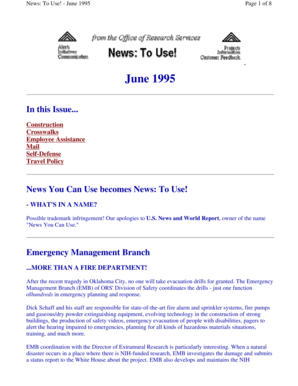 June 1995 Issue - ORS - National Institutes of Health - ors od nih