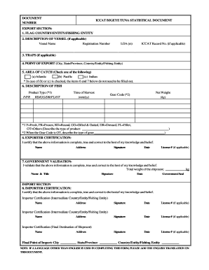 ICCAT Bigeye Tuna Statistical Document
