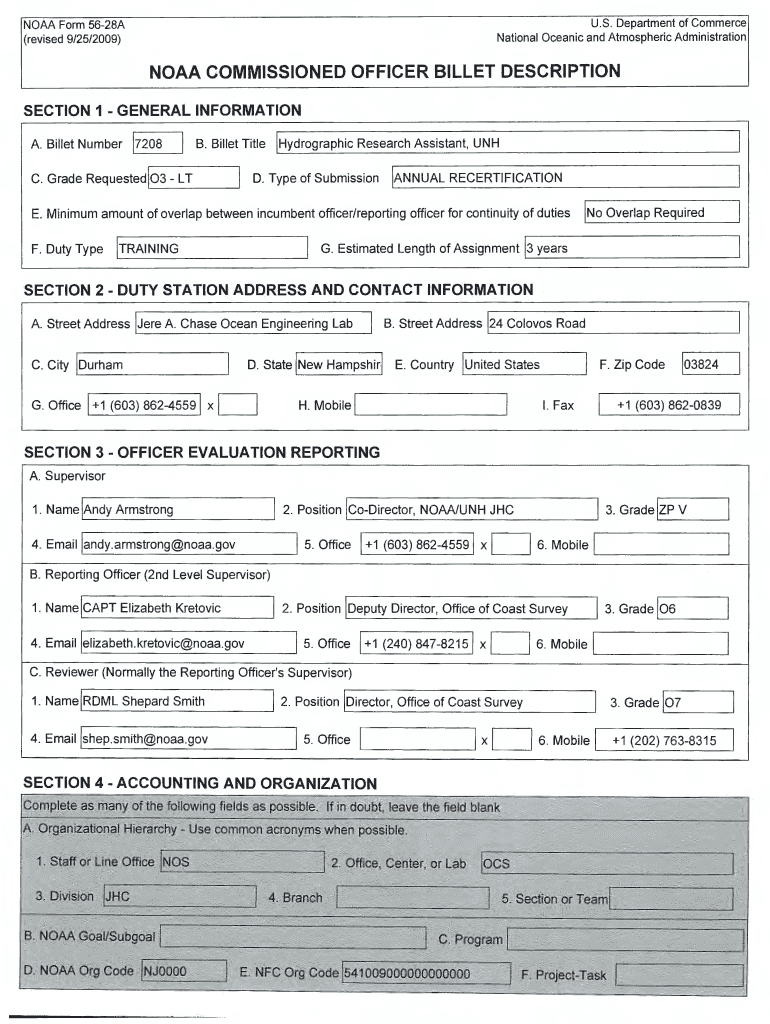 NOAA COMMISSIONED OFFICER BILLET - corpscpc noaa Preview on Page 1