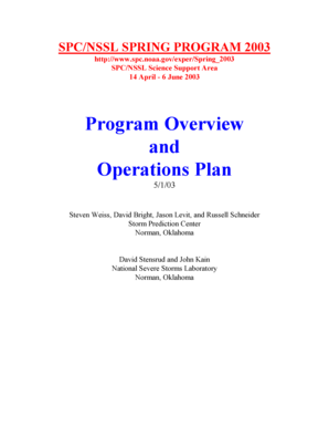 SPC/NSSL SPRING PROGRAM 2003