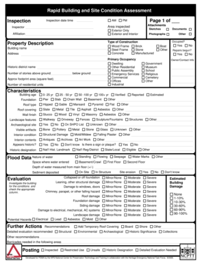 Rapid Building and Site Condition Assessment Form