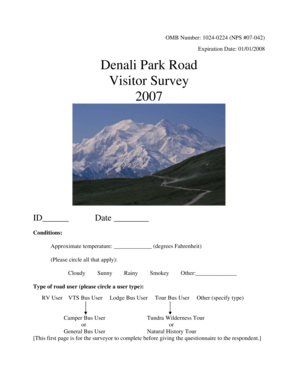 Denali Park Road Visitor Survey