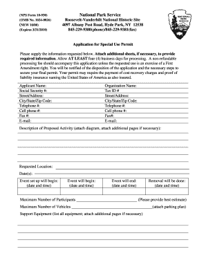 National Park Service Special Use Permit Application