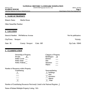 Medical hardship letter - national register marble house form