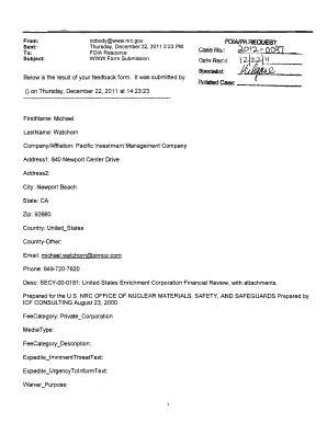 NRC FOIA Request Form