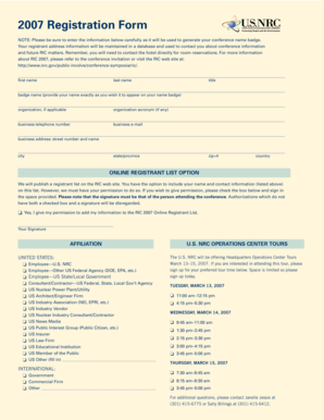 RIC 2007 Registration Form