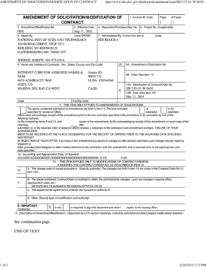 AMENDMENT OF SOLICITATION/MODIFICATION OF CONTRACT 1 of 3 http://www - ntia doc