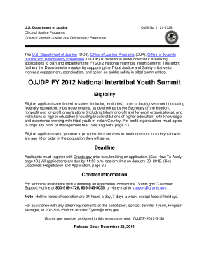 OJJDP FY 2012 National Intertribal Youth Summit - Office of ...