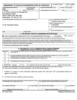 Amendment of Solicitation/Modification of Contract