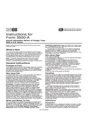 Instructions for Form 3520-A