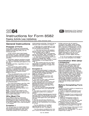 Instructions for Form 8582