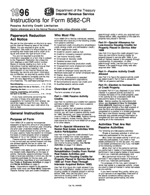 Form 8582-CR Instructions