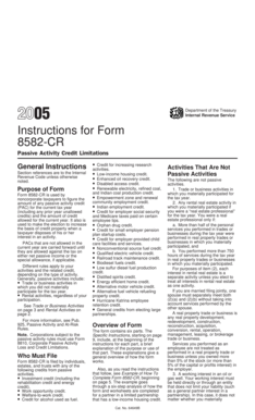 IRS Form 8582-CR Instructions