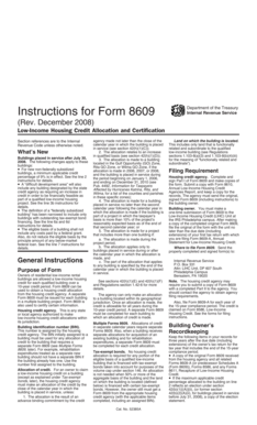 Form 8609 Instructions