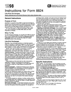 IRS Form 8824 Instructions