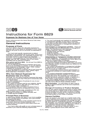 IRS Form 8829 Instructions