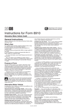 Instructions for Form 8910