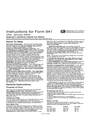 Form 941 Instructions