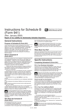 Schedule B (Form 941) Instructions