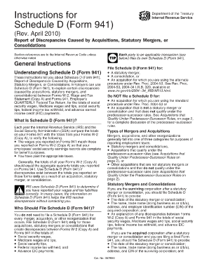 Schedule D (Form 941) Instructions