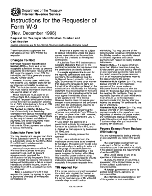 Form W-9 Instructions