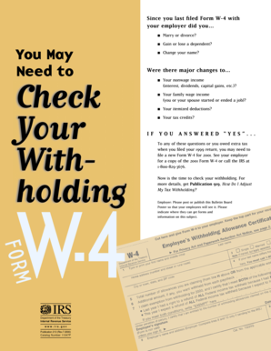 IRS Form W-4 Withholding Check