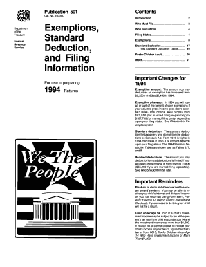IRS Publication 501 1994