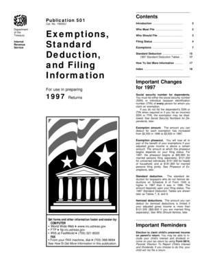 IRS Publication 501 1997
