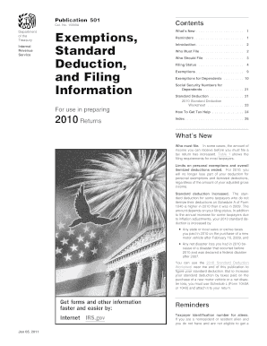 IRS Publication 501 (2010)
